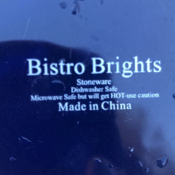 Bowl Soup Cereal Bistro Bright Blue Cobalt Stoneware 3 x 5 Inches - Picture 5 of 5